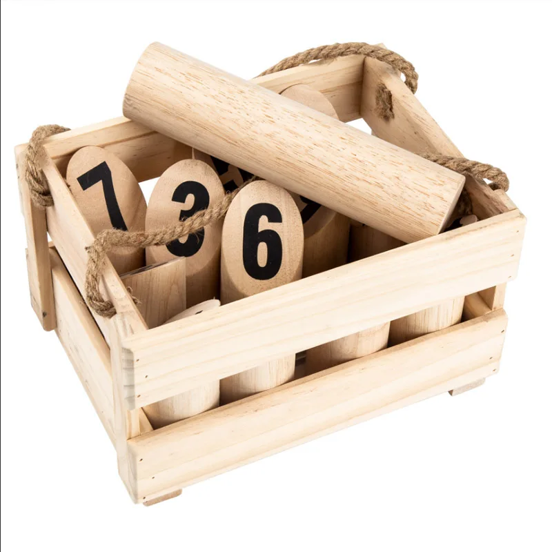 KUBB Finland impact poles collides Solid wood digital throwing game Round wood throwing stick game Throwing GameS