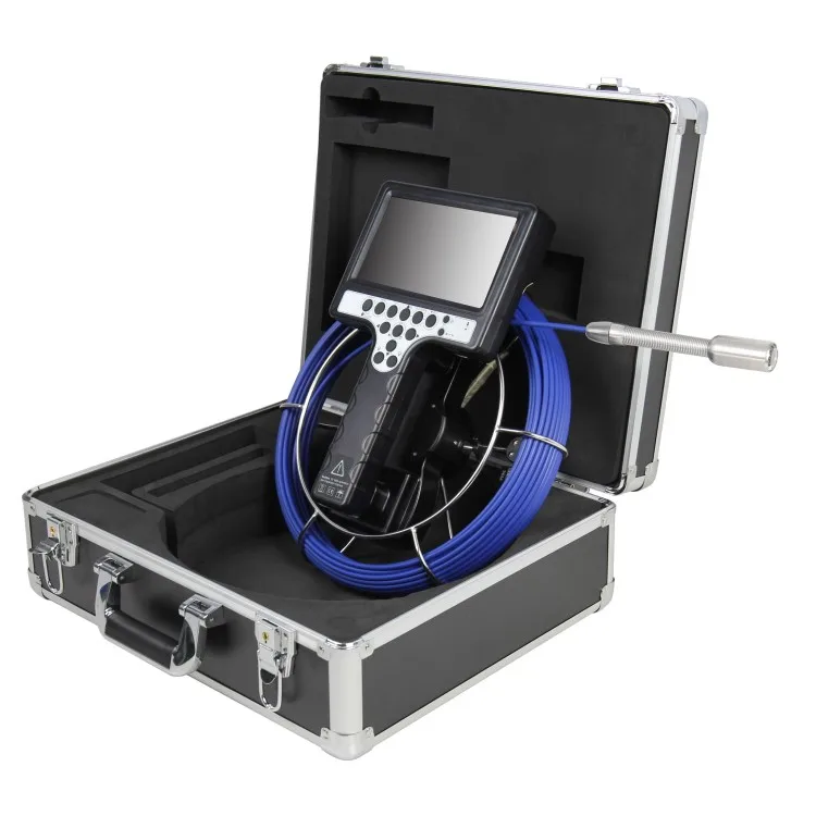 Portable industrial endoscope pipe inspection camera with 7-inch display