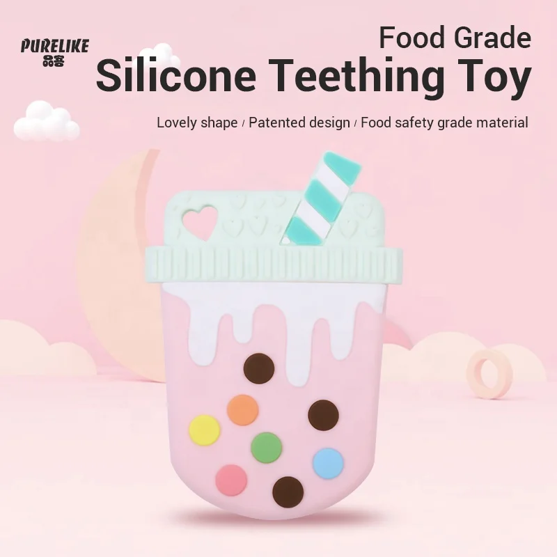 100% Food Grade Approval New Silicone Bubble Star Tea Design Baby Teething Toy