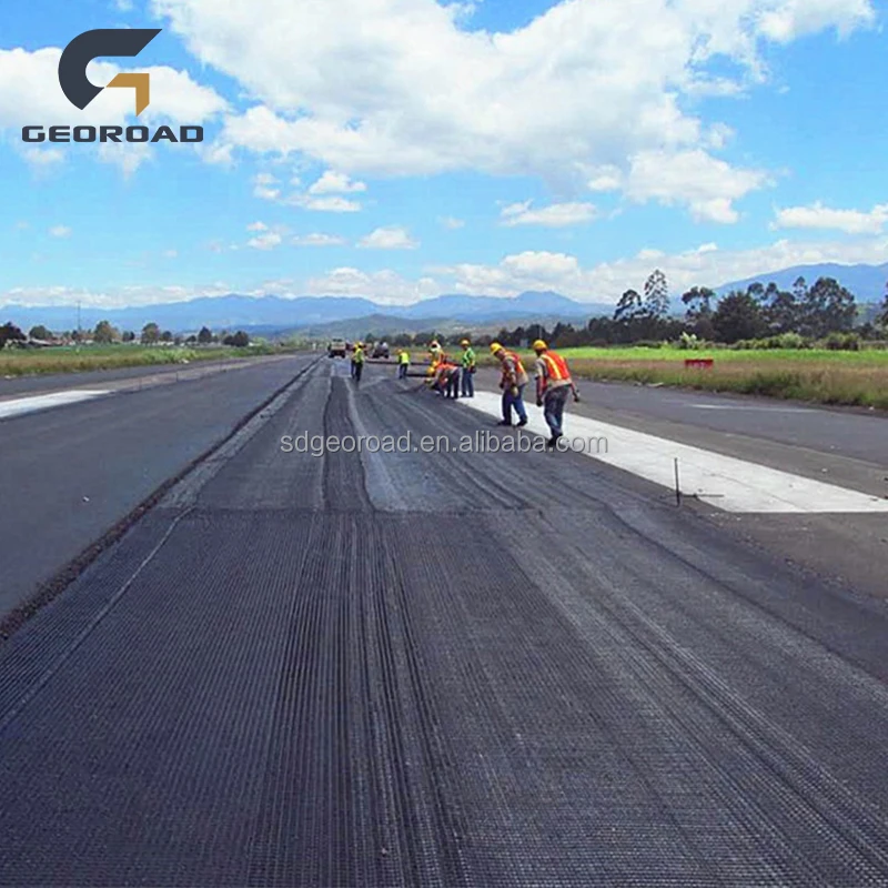 high tensile basalt fiber mesh geo grid fiberglass geogrid coated bitumen 100-100kN/m for sale