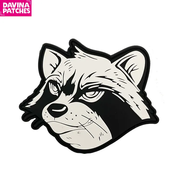 Davina High quality Customized Rubber 3D Logo Label PVC Embossed Engraved Rubber Patch For Armed Force