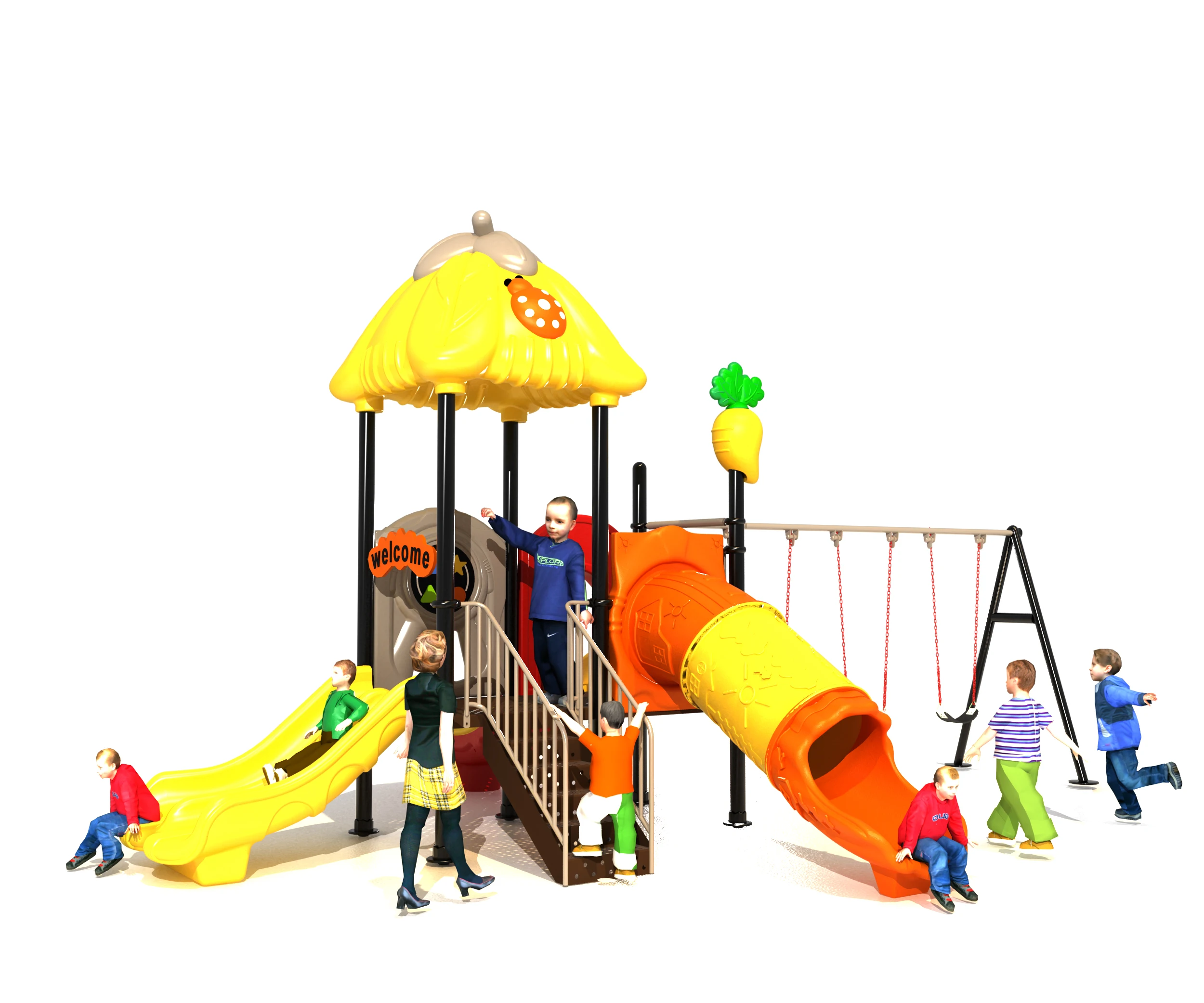 Factory direct selling toy rank lower price slide for small place garden supermarket plastic kids