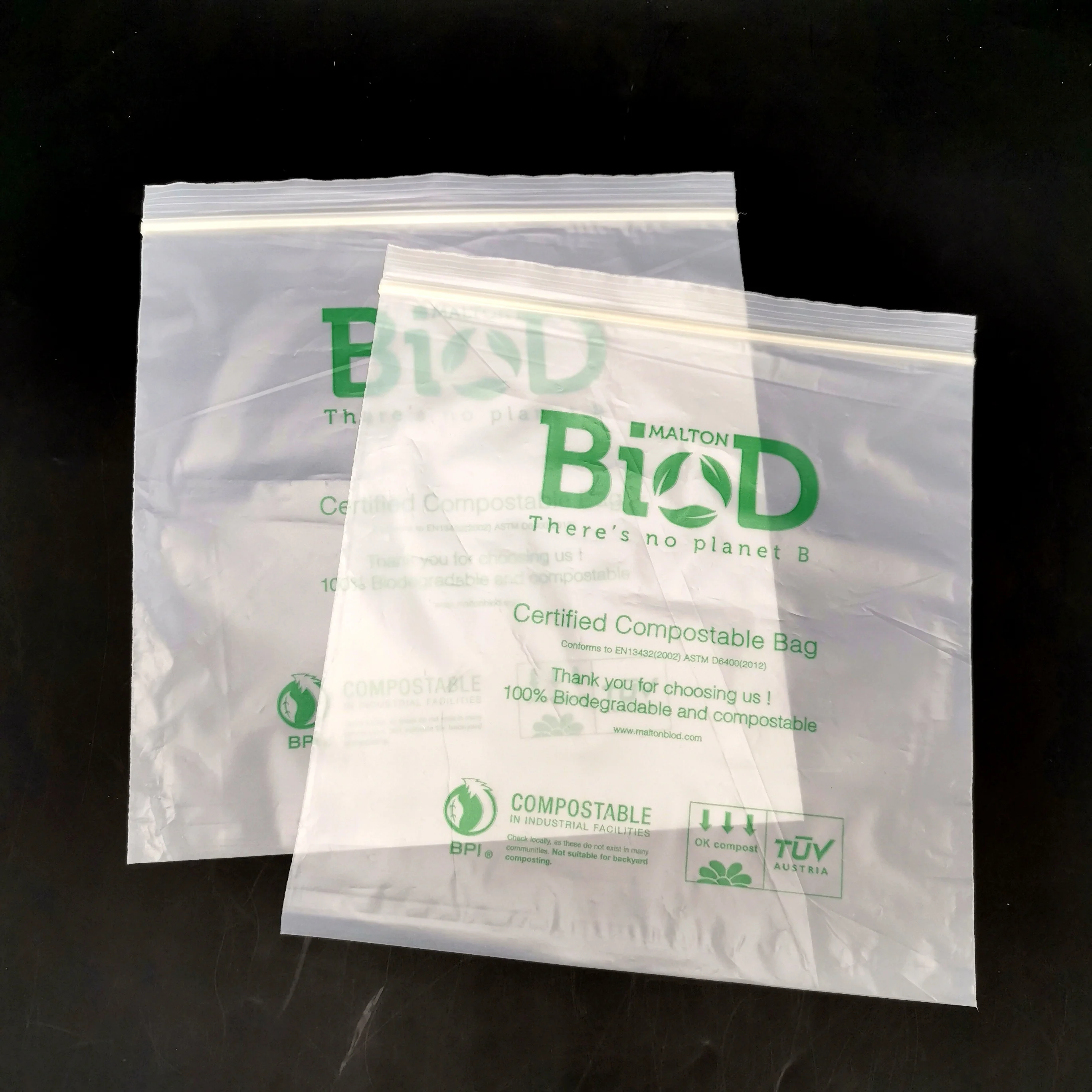 
100% Sustainable Biodegradable Compostable Eco friendly Corn starch Packing Bag 