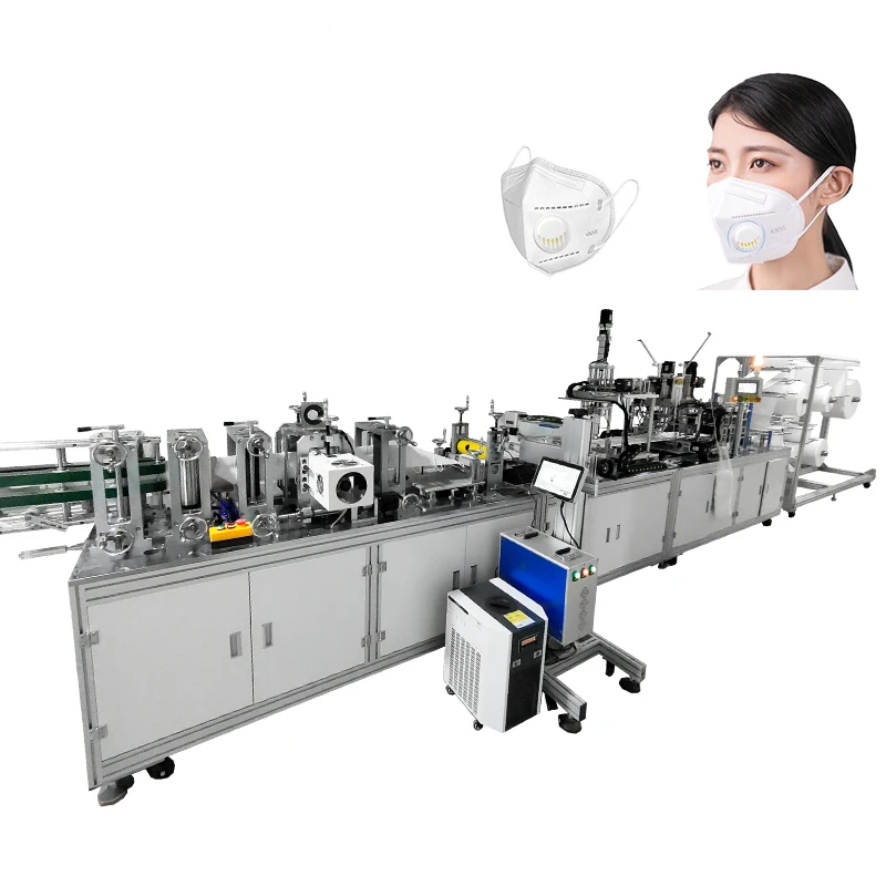 
High Speed Quality Full Servo N95/KN95 Disposable 2D Face Medical Mask Machine With Valve Fully Automatic Kn 95 Mask Machine 
