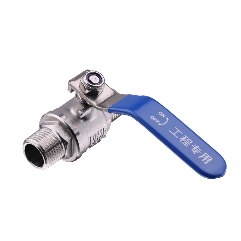1in 304 stainless steel external wire ball valve two-piece external tooth ball valve double external thread ball valve