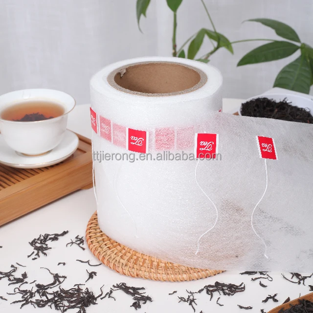 PLA nonwoven  corn fiber packing materials mesh roll for tea bag with thread and tag