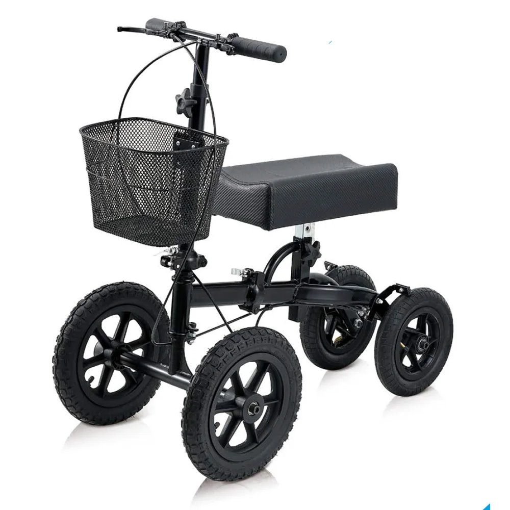 300 lbs Weight Capacity Knee Walker Steerable, Dual Breaks Knee Scooter for Adults for Foot Surgery, Easy to Assemble Walker