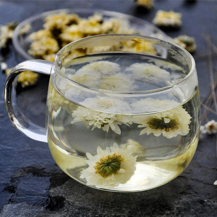 Organic Premium HuangShan White Tribute White Chrysanthemum Tea Herbal Flower Tea Loose Leaf
