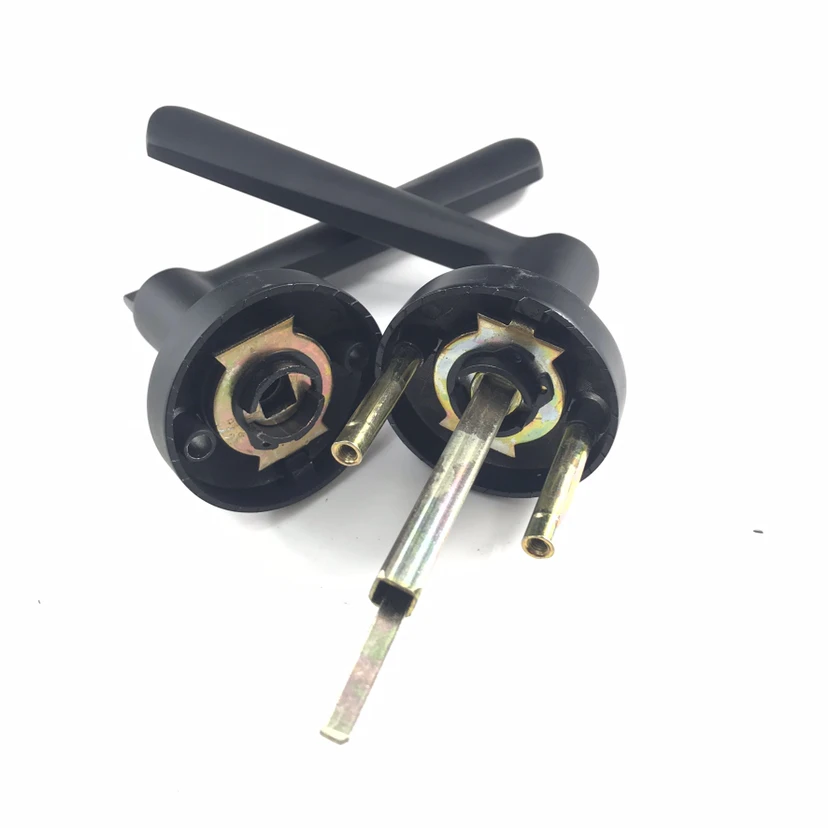 Modern round door handle lock privacy black door handle interior lock matte black bathroom zinc lever bronze lever lock