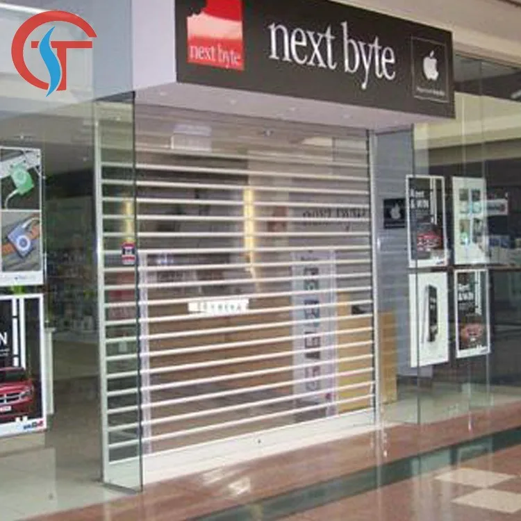 Transparent polycarbonate rolling shutter door,commercial roll up door