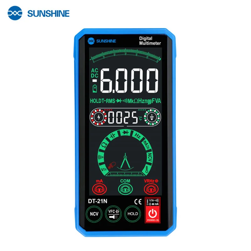 Sunshine DT-21N Smart Touch Multimeter Digital Display High Precision Fully Automatic AC DC Voltage Universal Meter