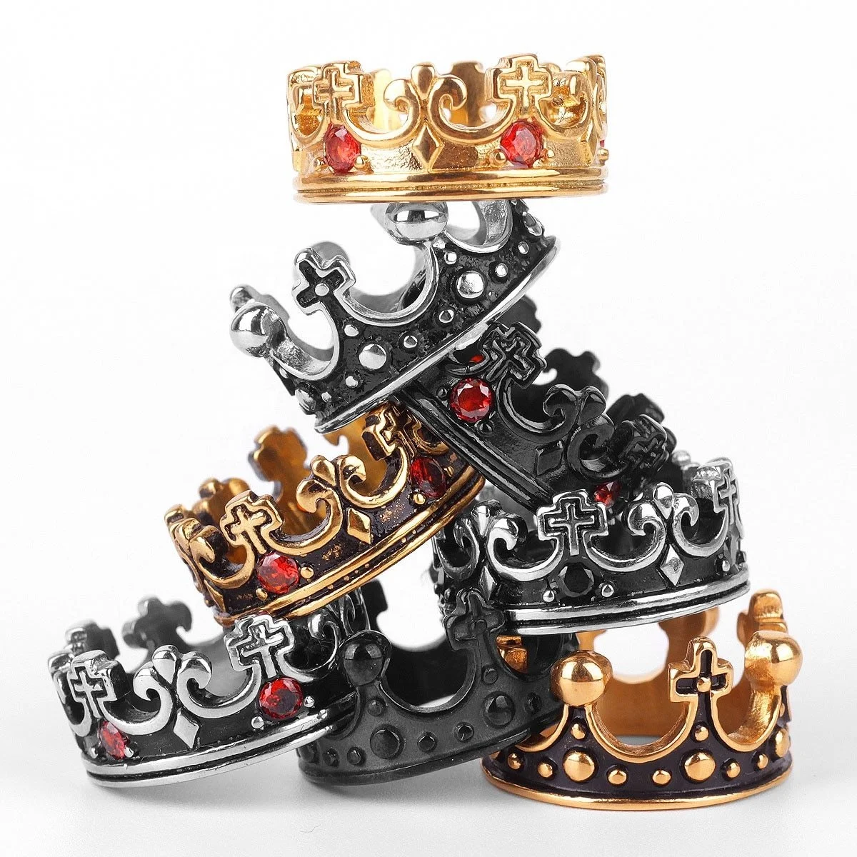 VAF Bagues Pour Acier Hommes Anillos De Acero Para Hombre коронас нержавеющая сталь», «Queen», «Princess», «мужчины в форме короны кольцо для женщин