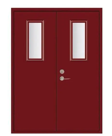 Double swing fire rated stainless steel Exit security entrance door
