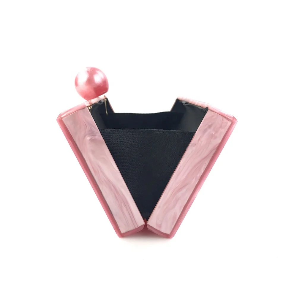 OC4184 Lovely Pink Color Girls Clutch Bag Party Clutch Acrylic Bag