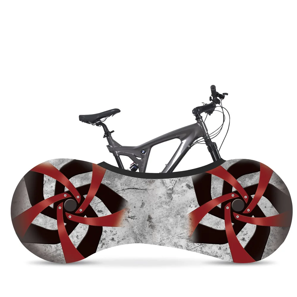 Bike Protector Cover Elastic Stretch Anti-dust Bike Wheels Cover Full Color Printing Scratch-proof Bicycle Cover