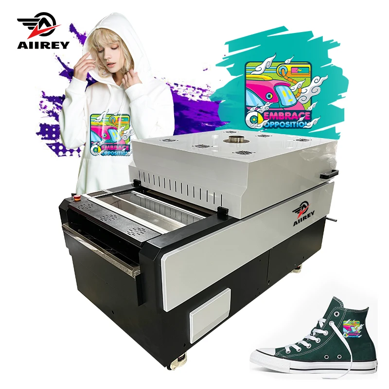 Touch screen one click for use automatic operation mode 60cm T Shirt Logo Printing Machine L1118 with powder shaker