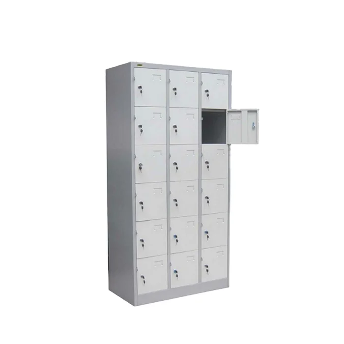 18 Compartments air Coin Lockers Sale/18 Door Metal File Cabinets Knock Down/light Blue Swimming Pool Metal Closet Lockers Lock