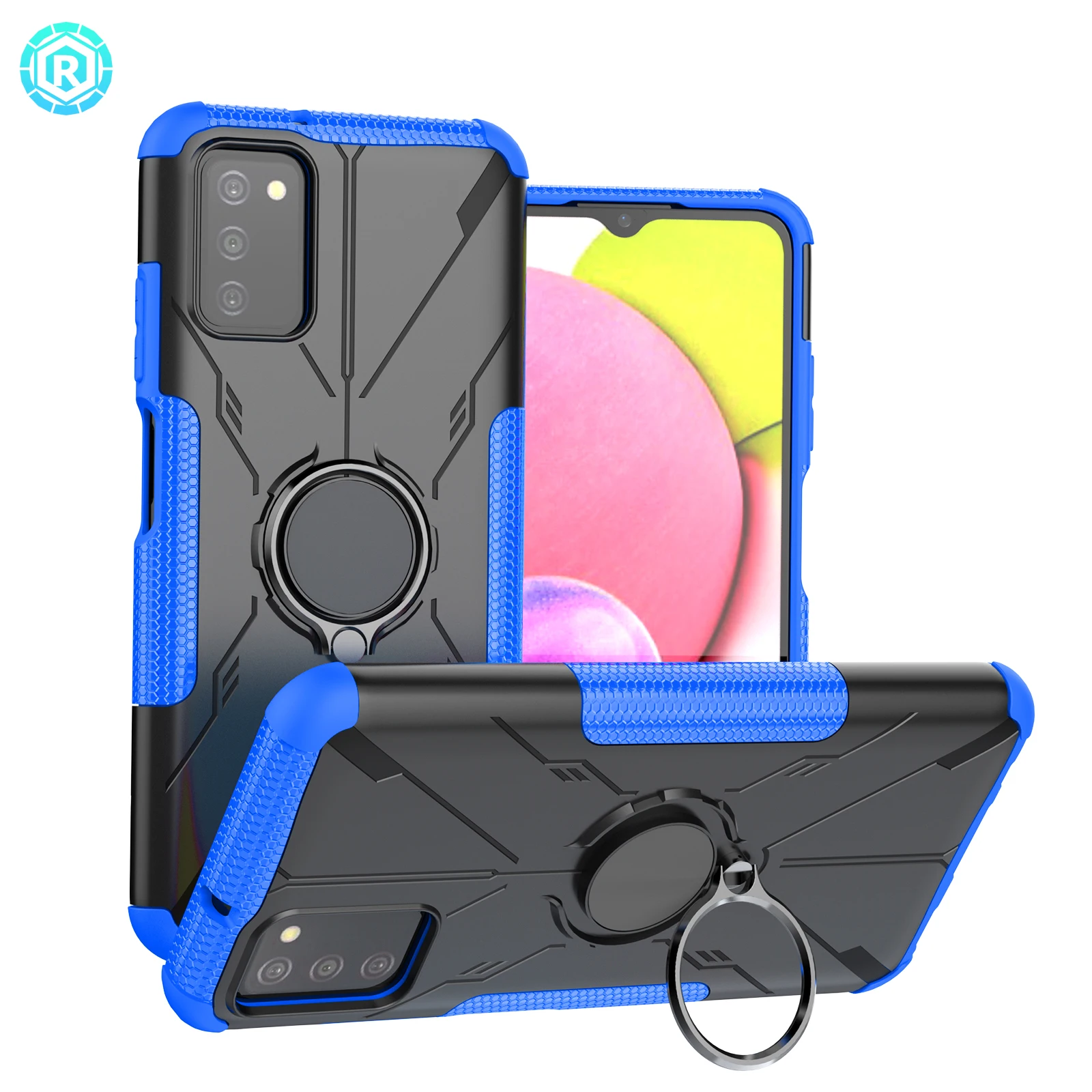 Чехол для Samsung A03s, ударопрочный чехол из ТПУ с кольцом-держателем для телефона, аксессуары для мобильного телефона, чехол для Samsung A03s Euro