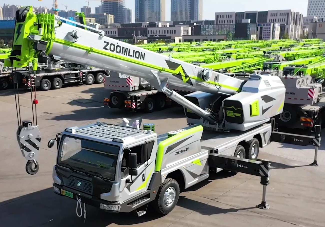 Zoomlion 25 тонн ZTC250H431 грейфер Телескопический буксируемый прицеп мини грузовик монтируемый кран на
