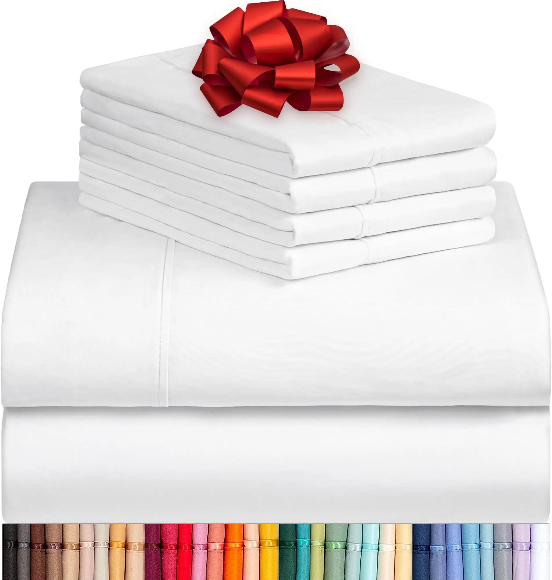 Silky Soft Eco-Friendly Cooling Sheet Set Anti-Wrinkle Machine Washable 4 Pcs Sanding Technics Bedding Pillowcase Duvet Cover