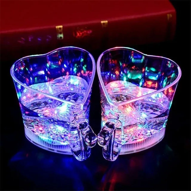 Flashing Cup Wine Beer Whisky Mug Water Beverage Drinking Glass LED Automatic Glowing Cup Party Decorative Supplies New