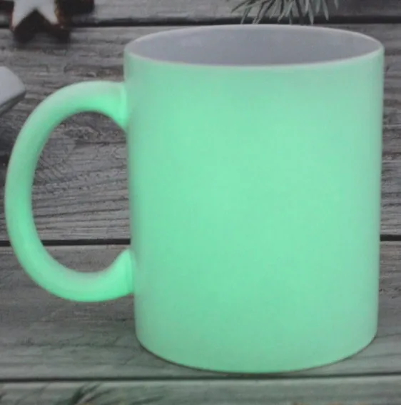 Coffee Mugs Coffee Milk Travel Cup with Handle Glow in The Dark Sublimation Ceramic Heat Sensitive Ceramic 11oz Tea Mugs Support