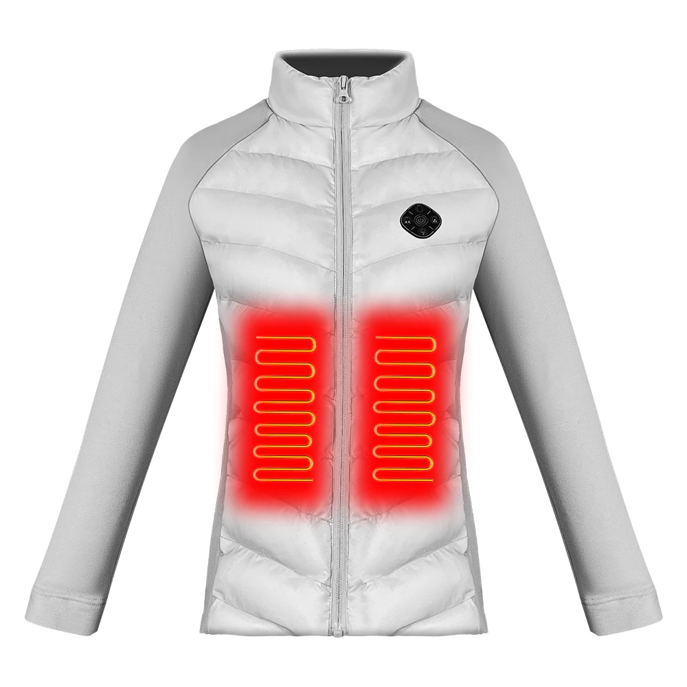 Winter 6 zones plus size lightweight electric clothing intelligent keep thermal coat heated jacket for womens