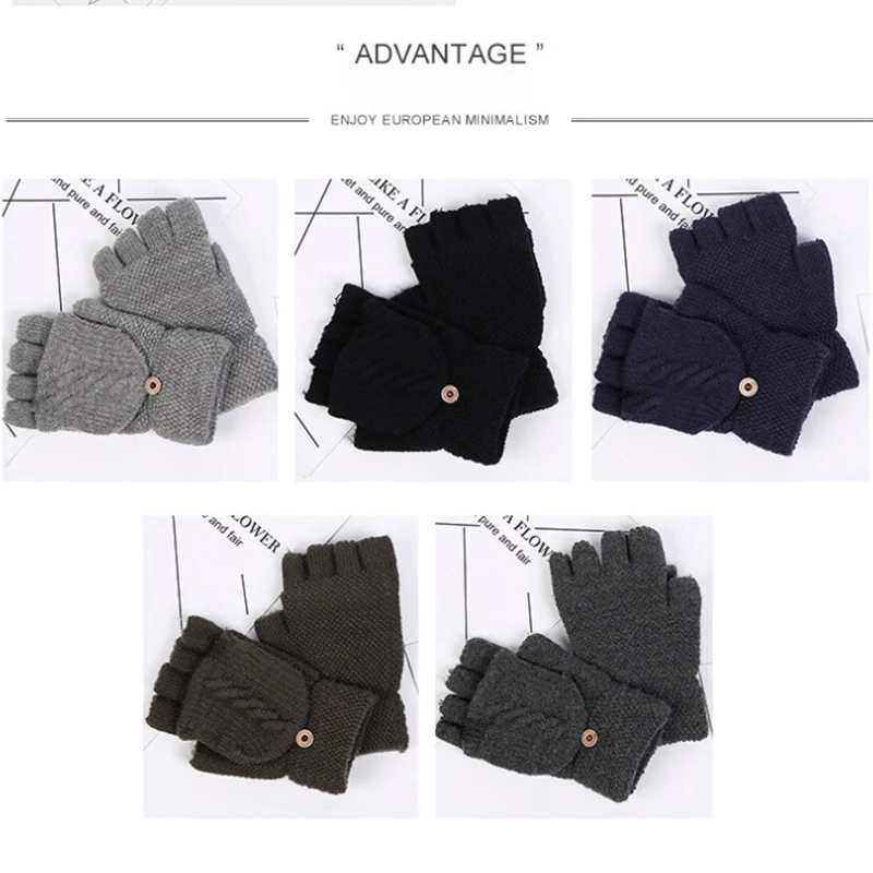 Winter Knitting USB Heated Gloves Warm Heating Half Mitten Washable Working Heated Gloves