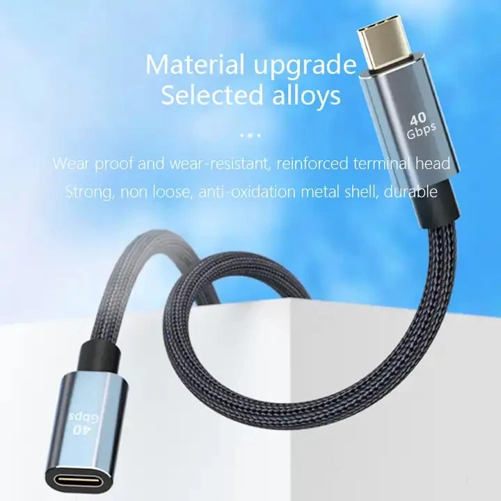 2023 Latest USB 4.0 to Type-C USB-C Charging Cable Fast Charger 100W Data Transmission 40Gbps Audio Trans 8K For Vivo MI Laptop