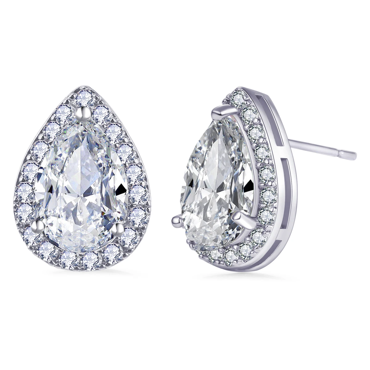 Emmaya Hot Water Drop Design Pear Cut Top Quality Cubic Zircon Stud Earring Luxury Gift for Women Jewelry