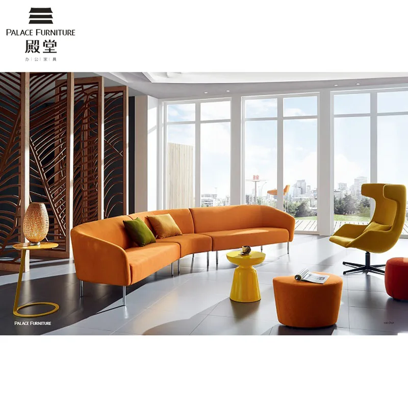 High Quality Design Foshan Office Furniture Modern Modular curved Sofa Sets reception sectional office sofa