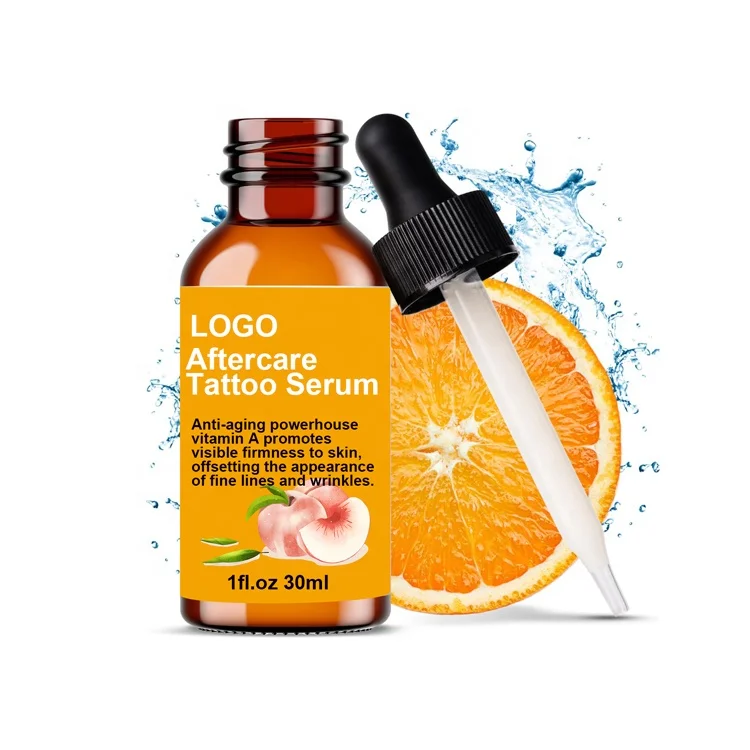 Tattoo Aftercare Lotion Soothing, Color Brightening Skin Moisturizer Serum- Healing Treatment with Olive Oil, Panthenol Vegan