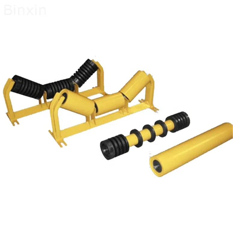 152mm Dia anti  corrosion rubber disc conveyor impact roller