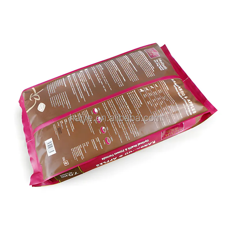 Customized Glossy Matt Eight-side Seal Aluminum Foil Self-sealing Pet Dog Food Packaging Bag