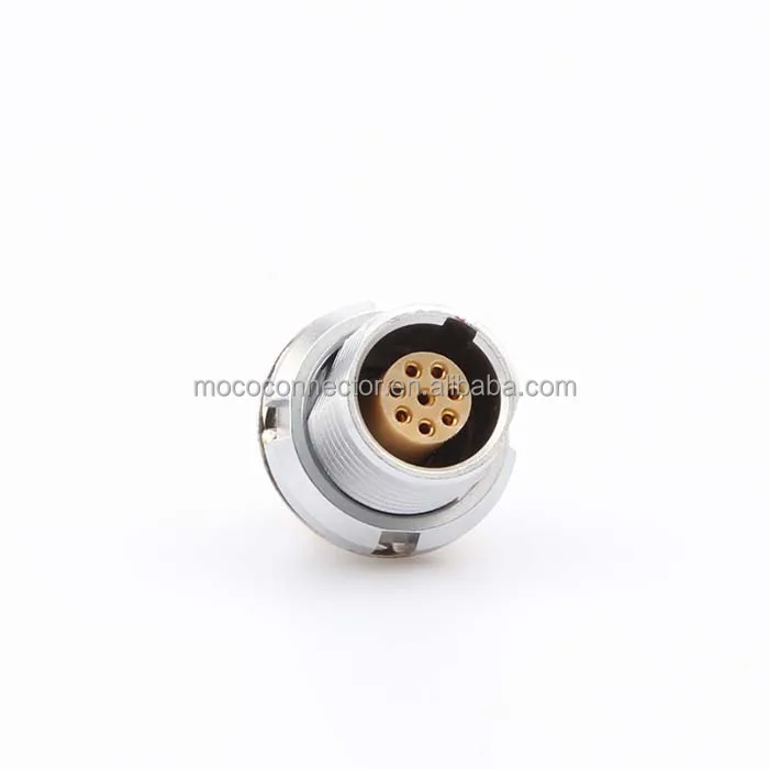 MOCO 1KZ3 Outdoor Waterproof EEG.1K.305 Female Fixed Socket 4 5 6 7 PIN Nut Fixed Outside The Chassis Connector For Video