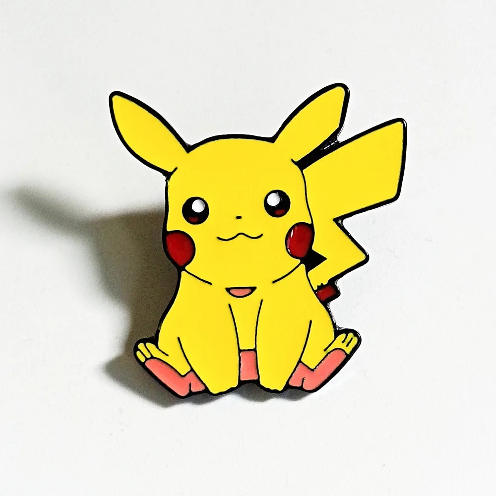 Pokemon Pikachu  Metal Pin for Gifts free sample Cute Anime Movies Badge Animal Game Lapel Pin Pokemon Anime