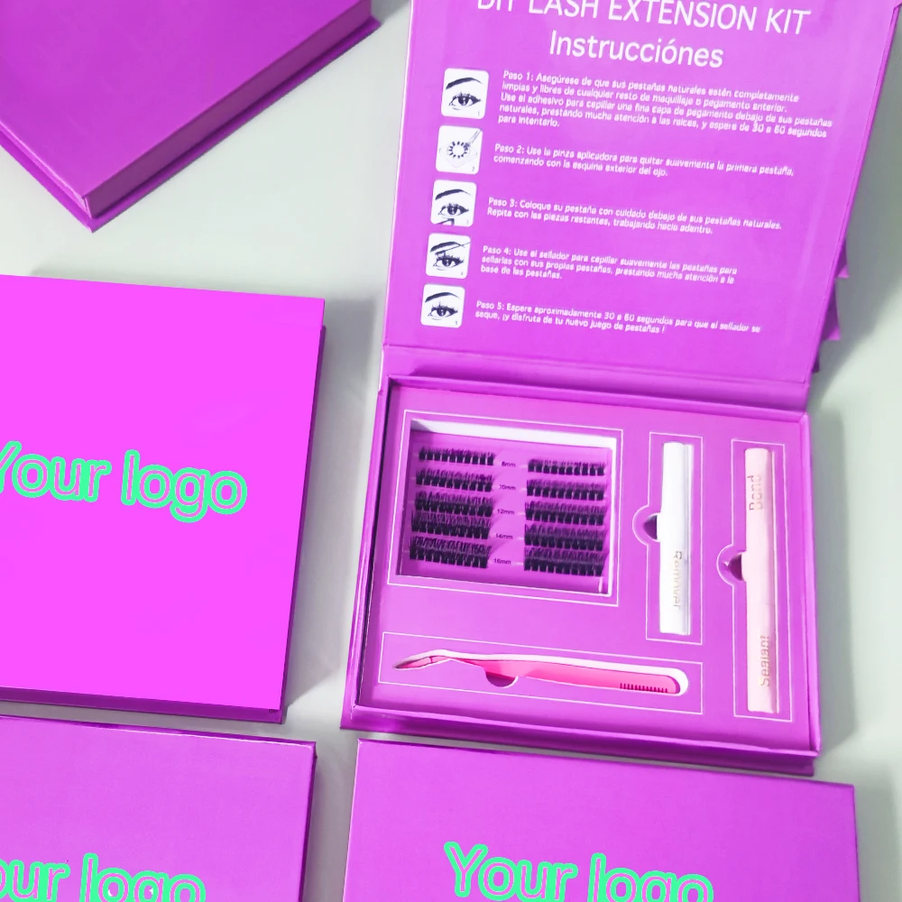 Medylashes Wholesale Diy Eyelash Trays Fan Lash Clusters Single Cluster Eyelashes for cluster diy lashes bond and seal lash glue