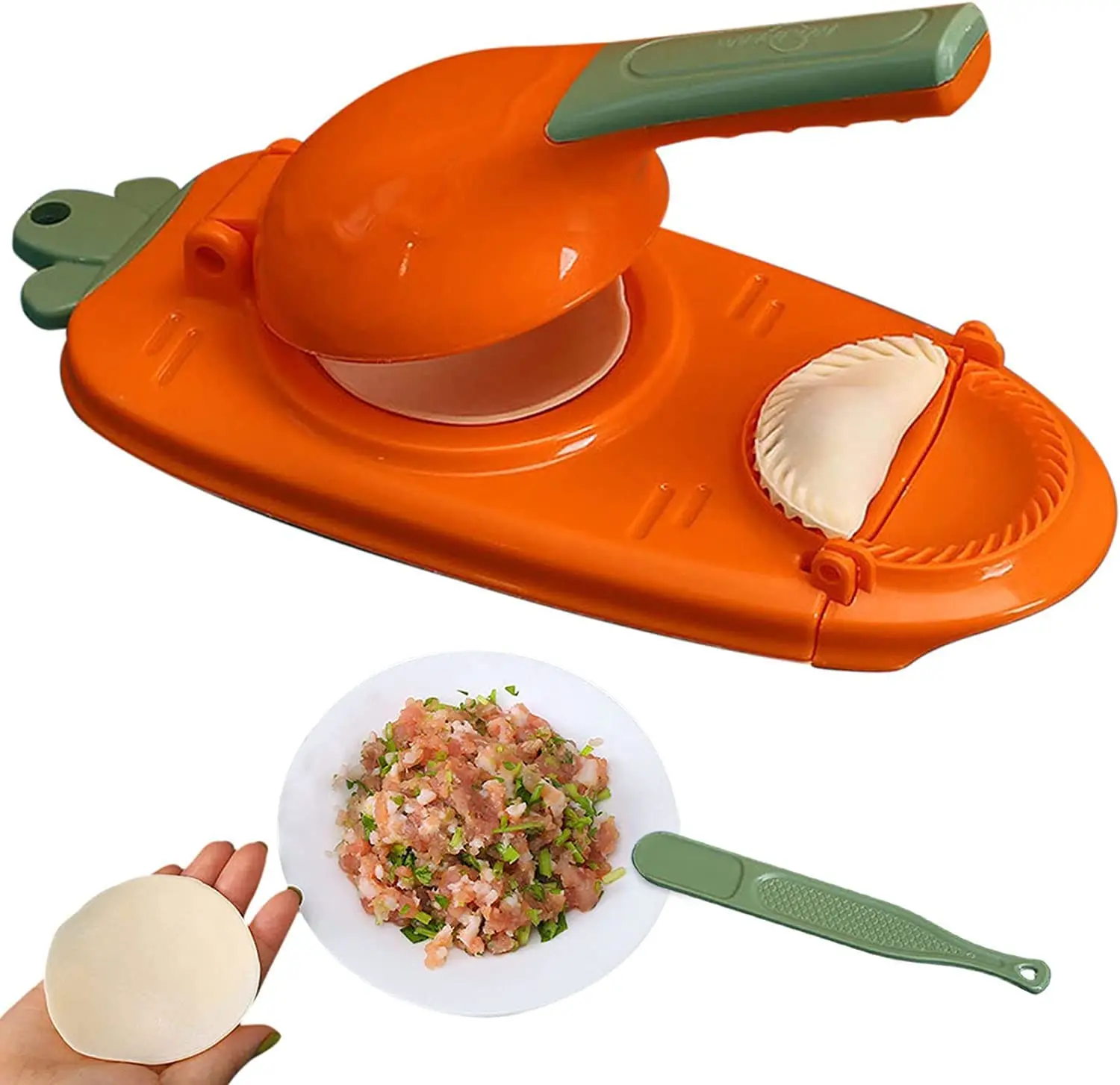 Tiktok Trending Hot Selling Household Double Head Automatic Dum Press Type Plastic With Multiple Mold Dumpling Maker