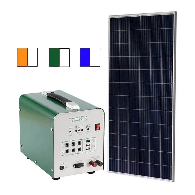 Home Energy System Generator Station Solar Power Generator DJSC Small Off Grid CE 12V PWM Monocrystalline Solar Panels 24 Hours