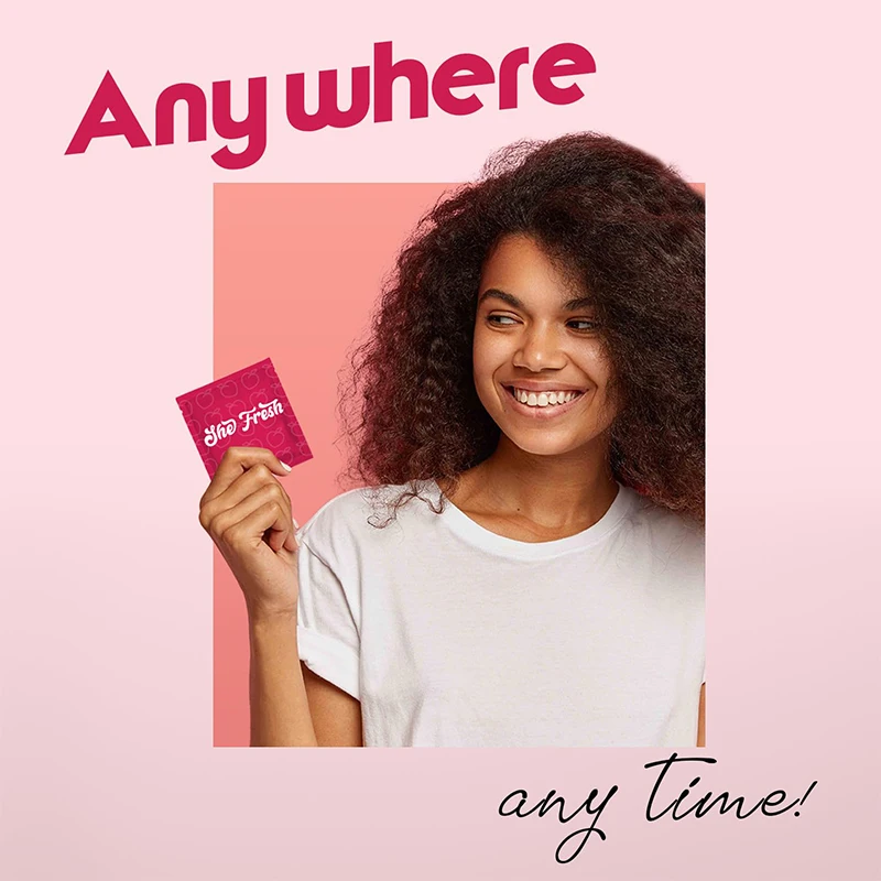 Travel Size Flushable Intimate Wet Wipes Individual Feminine Ph Balance Hygiene Wipes Odor Control For Women