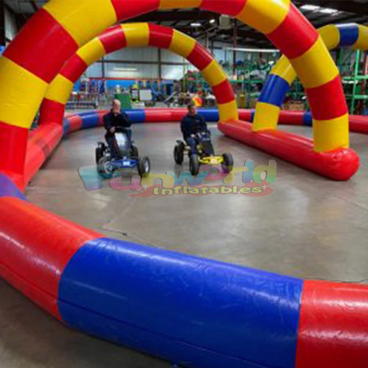 Outdoor game toys go kart racing sport game inflatable race zorb ball bumper cars racing track