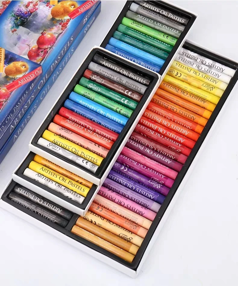 Colored Crayons Oil Pastel Colours Set Pasteles for Artist, Kids, Student, Beginner
