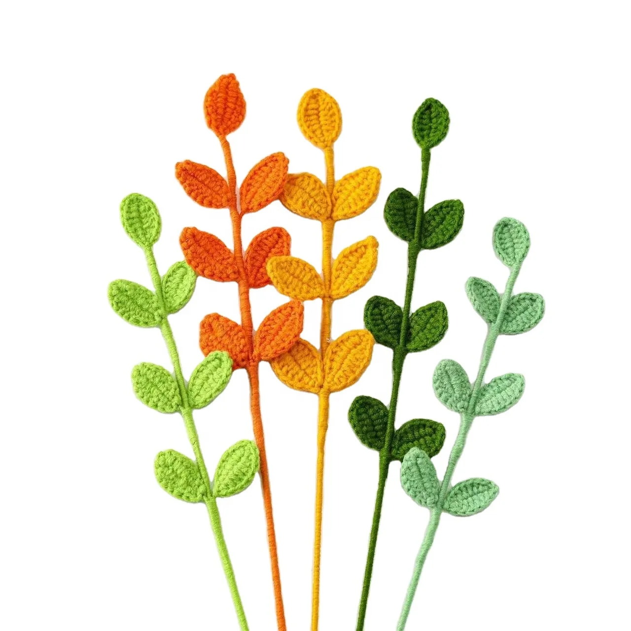 Artificial Flowers Yarn Crochet Decorative Wedding Sunflowers Tulips Roses Bridal Bouquets Holiday Lovers Family Gift