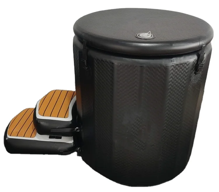 JZY SPORTS Inflatable Hot Tub 300L Water Capacity 1/2HP Water Chiller Ice Bath Cold Plunge Tub Drop Stitch Material for Swimming