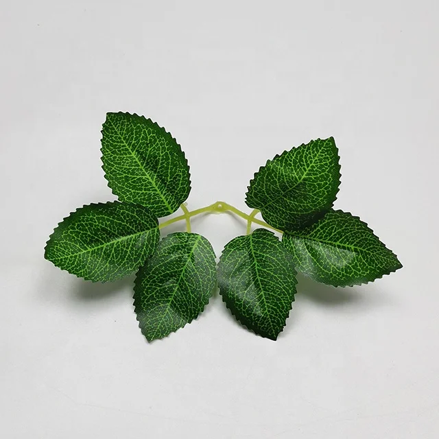 High Quality Artificial Rose Flower Leaf Soap Flower Leaves Stems