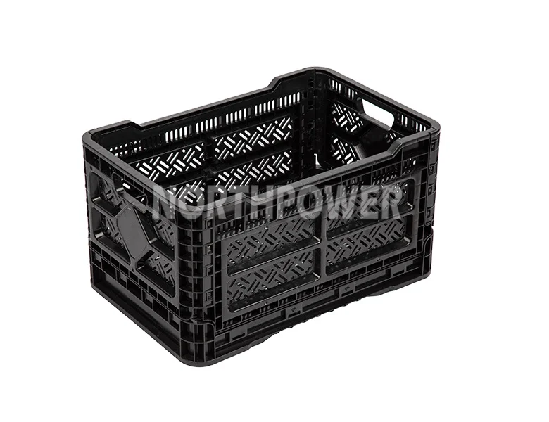12.7 gallon Heavy Duty Collapsible Stackable Folding Plastic Milk Crate