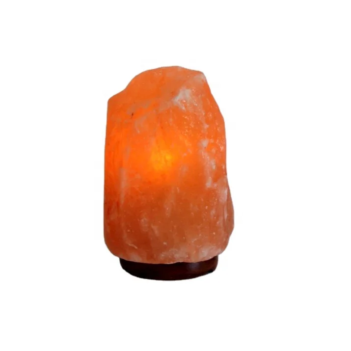 Wholesale Premium Restaurant Table Lamp Natural Crafts Red Glow Salt Pakistan Himalayan Rock Crystal Lamp With E14 Bulb