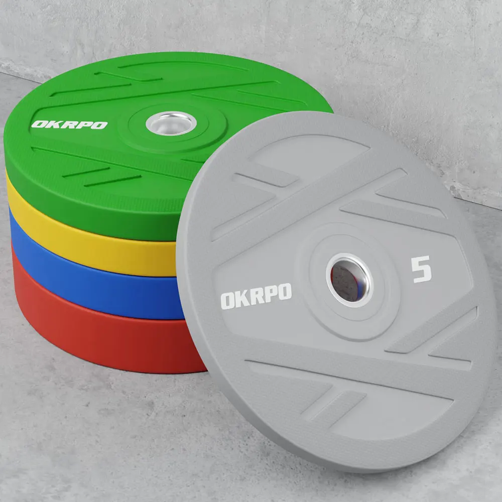 OKPRO Wholesale Fitness Gym Weightlifting Discs Rubber Weight Bumper Plate