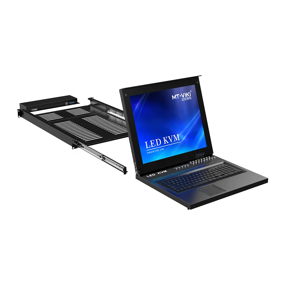 17' LED 16 Port Rack 1U Screen KVM Console