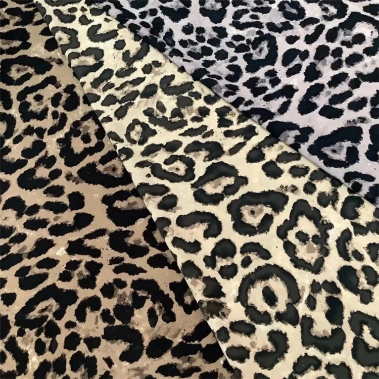 4 ways stretch woven printed fabric   New leopard  digital printed fabric